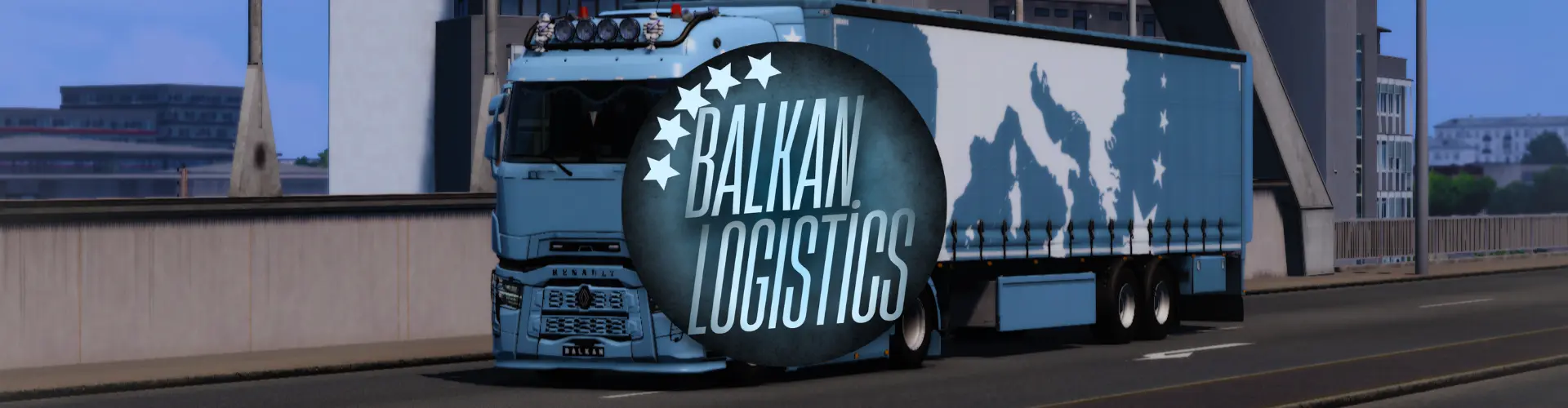 Balkan Logistics tırı ve şirket logosu